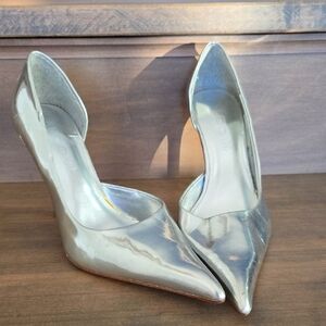 ALDO Silver Pointed Toe Heels
